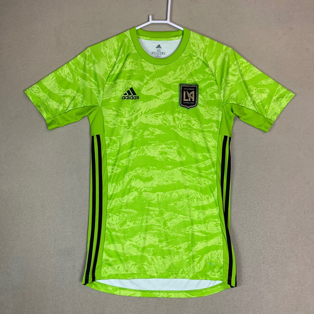Adidas LAFC Los Angeles Football Club Soccer Jersey Lime Green‎ XS Climalite